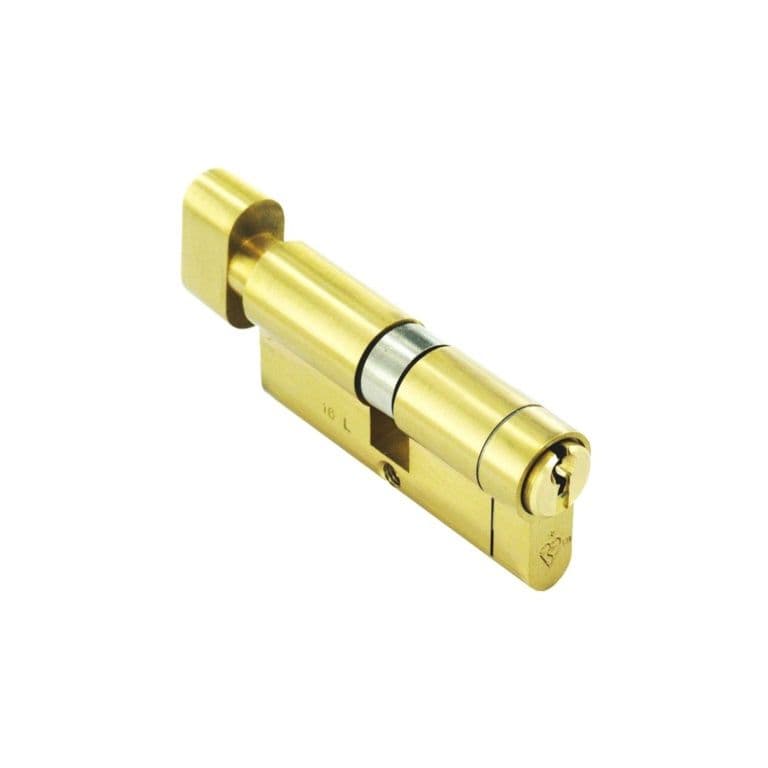 Securit 1* Star Euro Double Thumbturn Cylinder Brass - 40 x 40mm