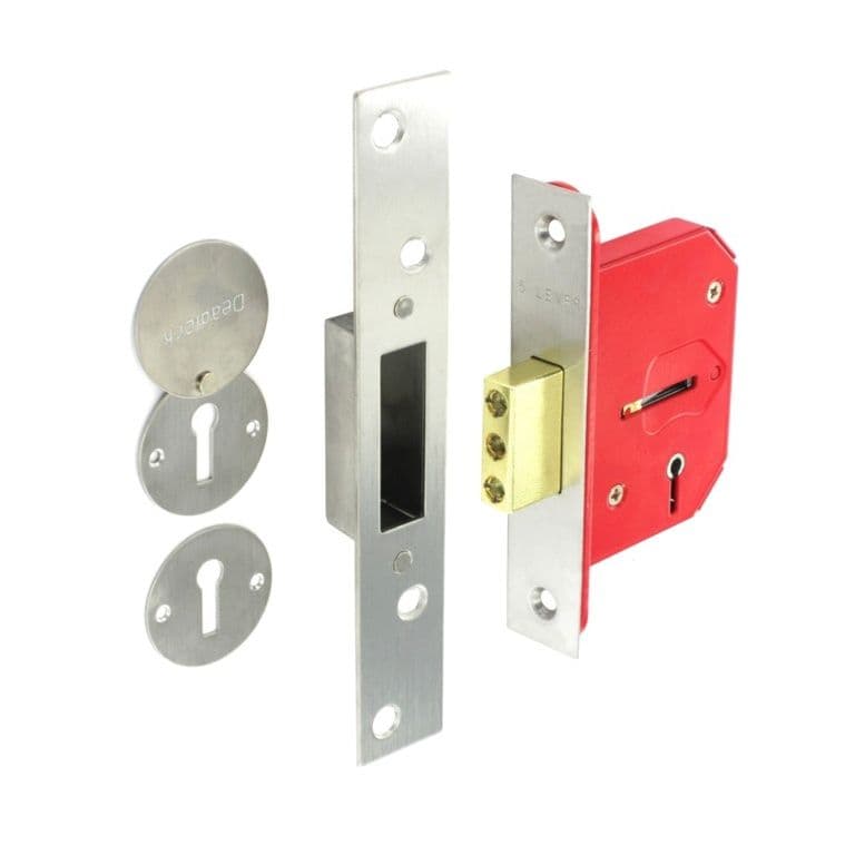 Securit 5 Lever Deadlock Brass Plated - 63mm