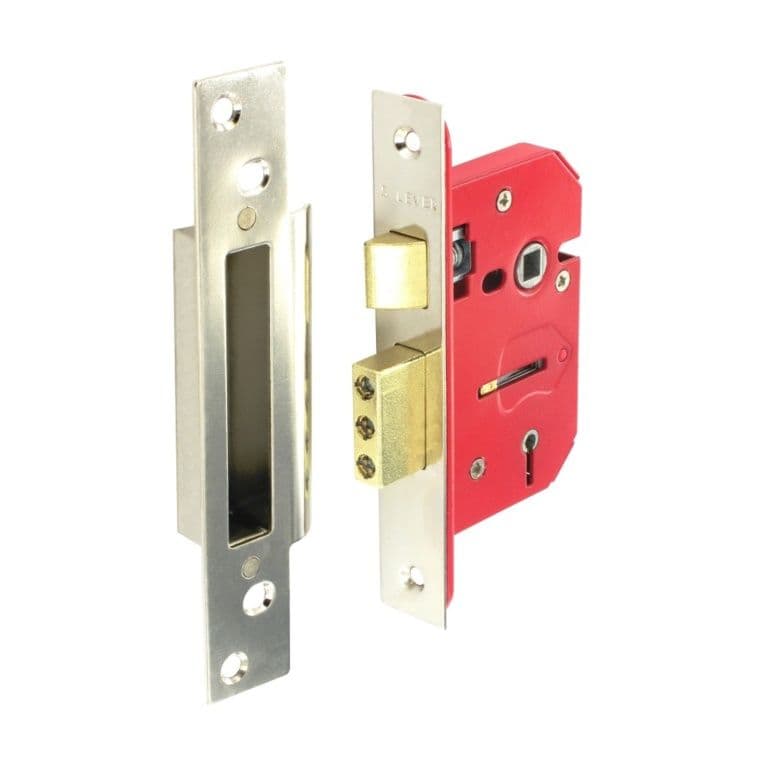 Securit 5 Lever Sashlock Brass Plated - 63mm