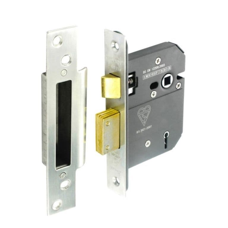 Securit 5 Lever Sashlock BS3621 - 63mm Stainless Steel