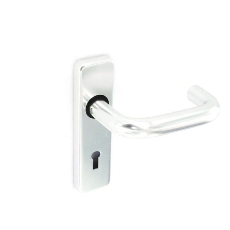 Securit Aluminium Lock Handles Polished (Pair) - 150mm