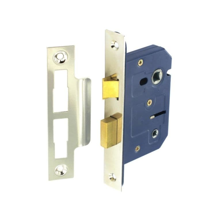 Securit Bathroom Lock Nickel Plated - 63mm