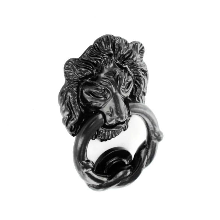 Securit Black antique lion head knocker - 150mm, Pack of 2 - only available by special order