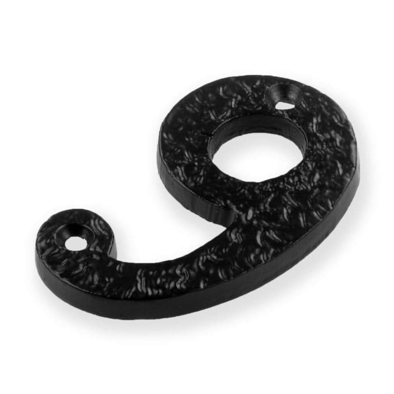 Securit Black Antique Numeral '9' - 75mm