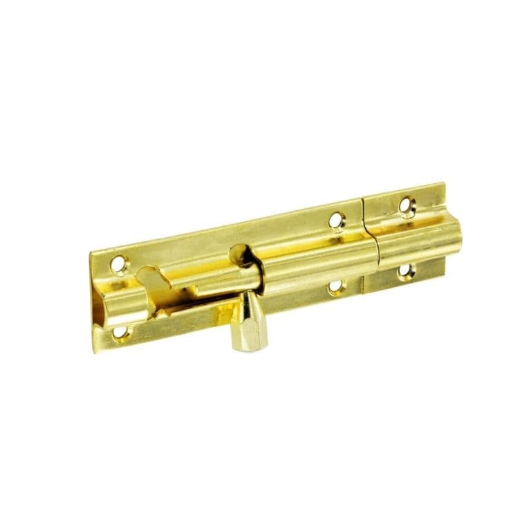 Securit Brass Door Bolt 1" Wide - 150mm - Pack of 10