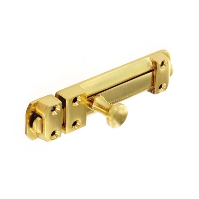 Securit Brass Door Bolt Heavy - 100mm