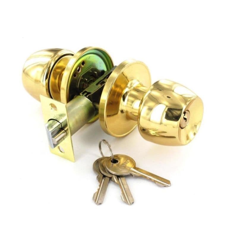 Securit Brass Entrance Lock Set with 3 Keys - 60mm/70mm