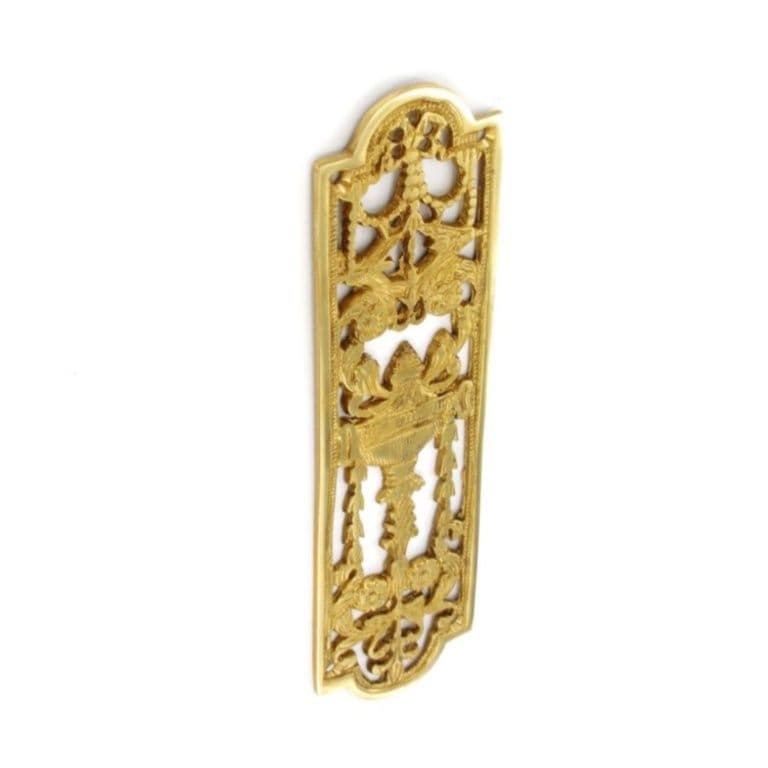 Securit Brass fancy finger plate - 225mm, Pack of 5 - only available by special order