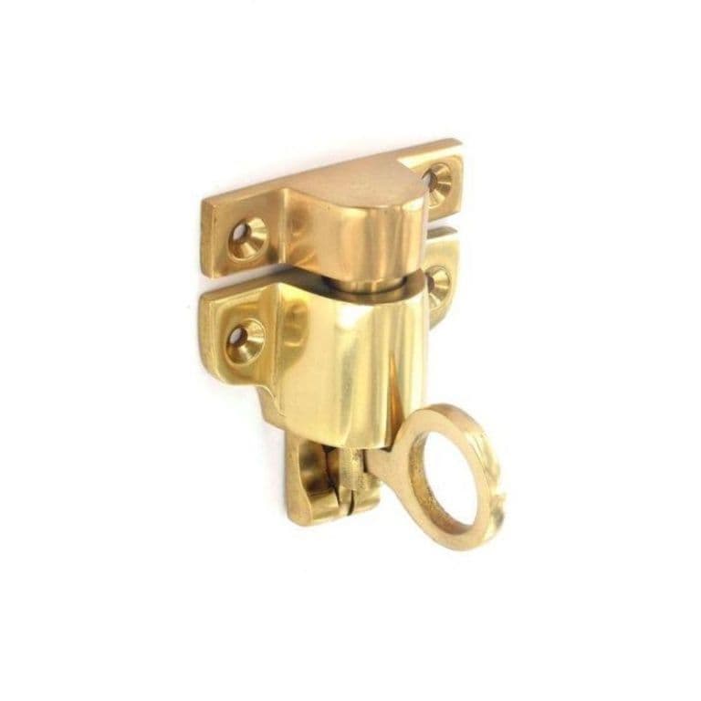 Securit Brass Fanlight Catch - 65mm