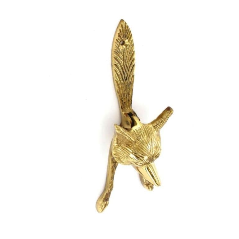 Securit Brass fox head knocker face fix - 150mm, pack of 5 - only available by special order