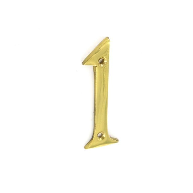 Securit Brass Numeral No.1 - 75mm
