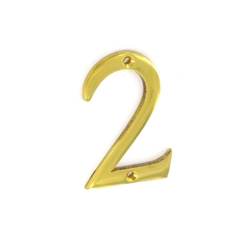 Securit Brass Numeral No.2 - 75mm