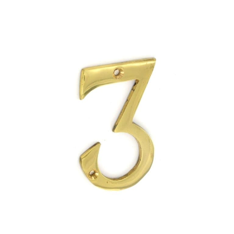 Securit Brass Numeral No.3 - 75mm