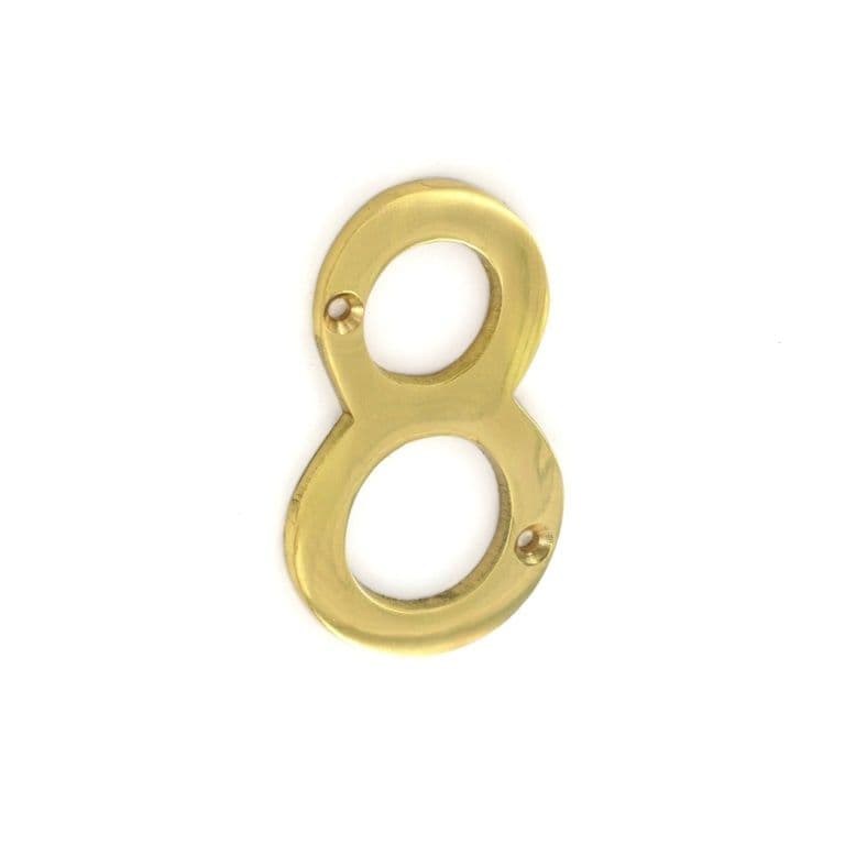 Securit Brass Numeral No.8 - 75mm