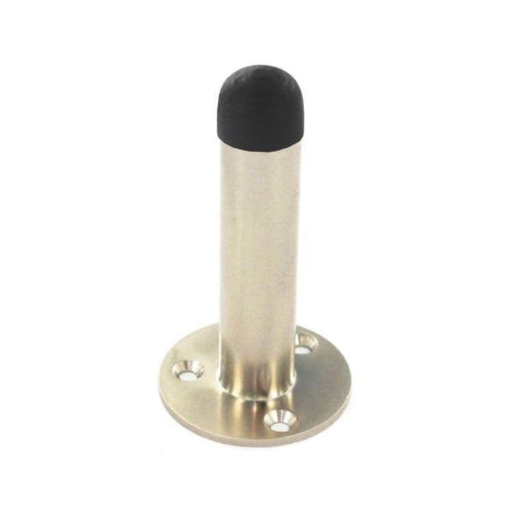 Securit Brushed Nickel Projection Door Stop - 75mm