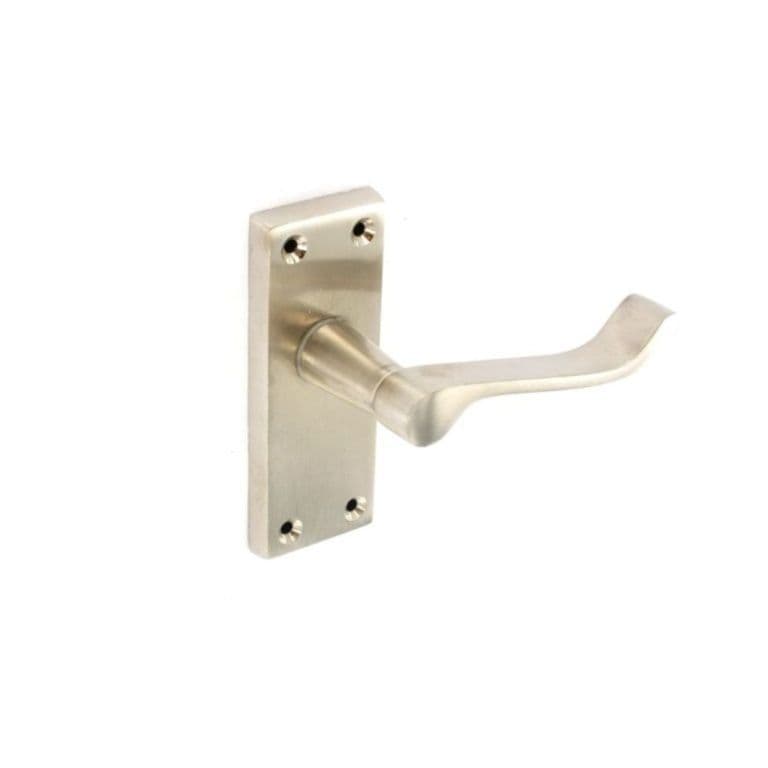 Securit Brushed Nickel Scroll Latch Handles (1 Pair) - 100mm