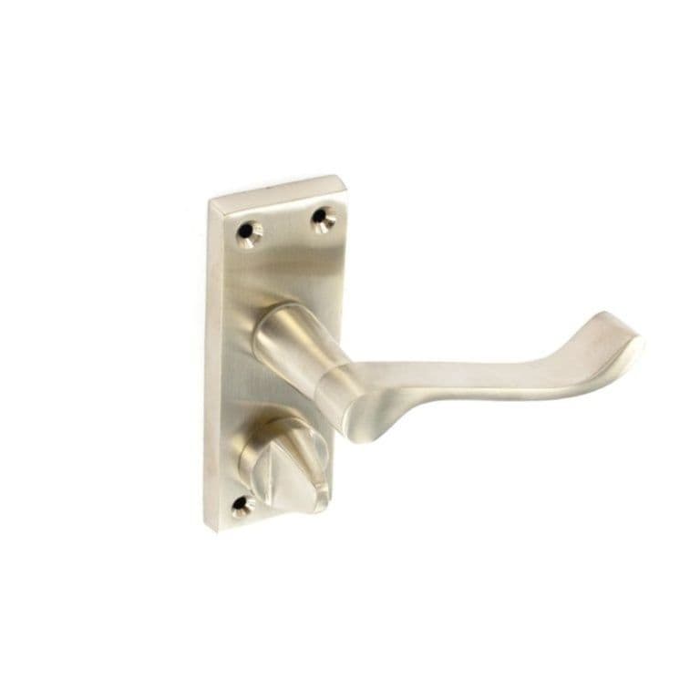 Securit Brushed Nickel Scroll Privacy Handles (1 Pair) - 100mm