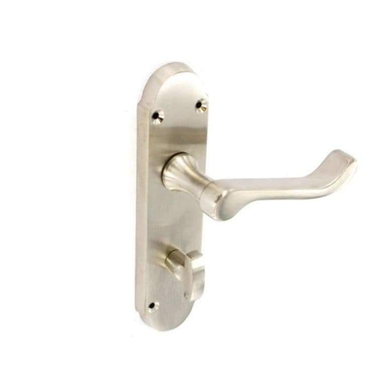 Securit Brushed Nickel Shaped Bath Handles (1 Pair) - 170mm