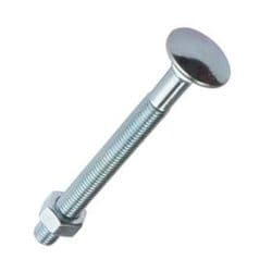 Securit Carriage Bolts Nuts Zp, Pack of 4 - M6x50