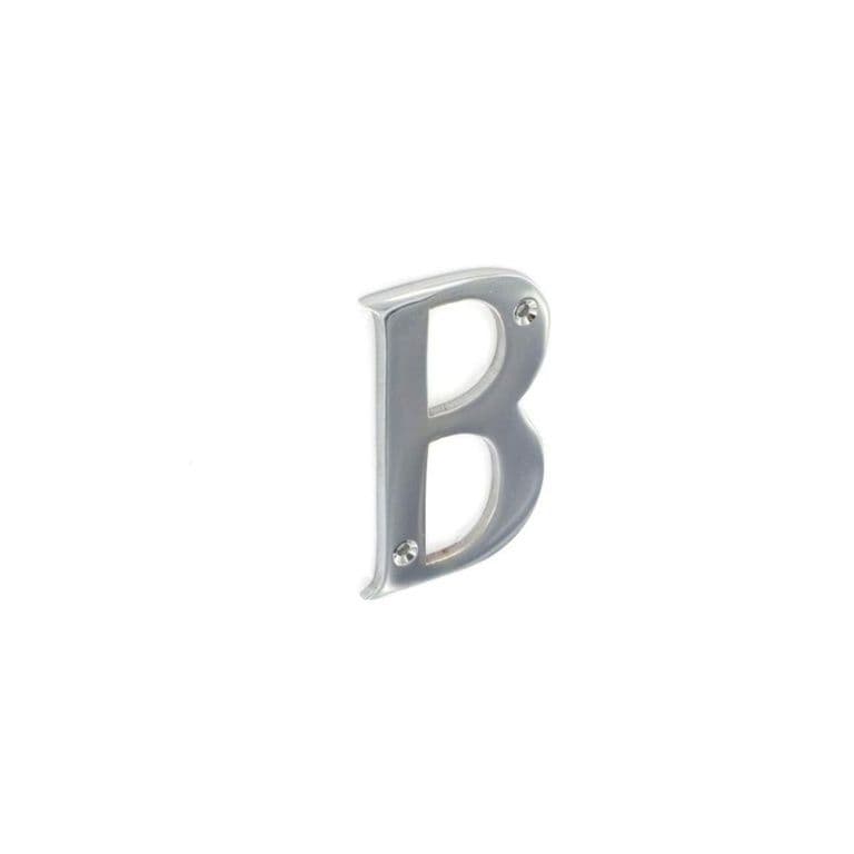 Securit Chrome Letter B - 50mm - Pack of 5