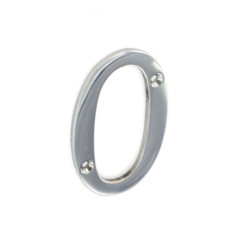 Securit Chrome Numeral 75mm - 0