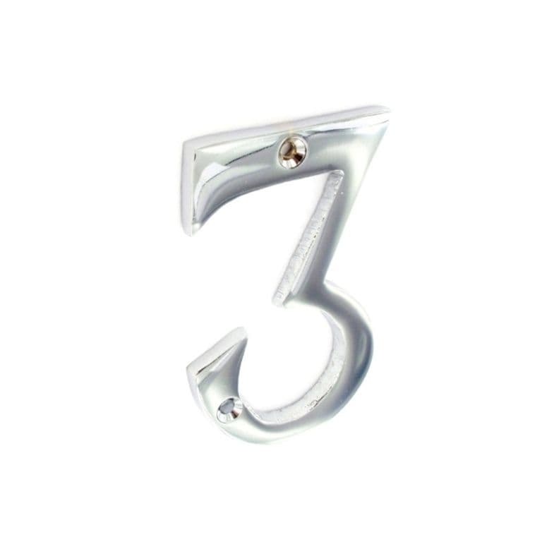 Securit Chrome Numeral 75mm - 3