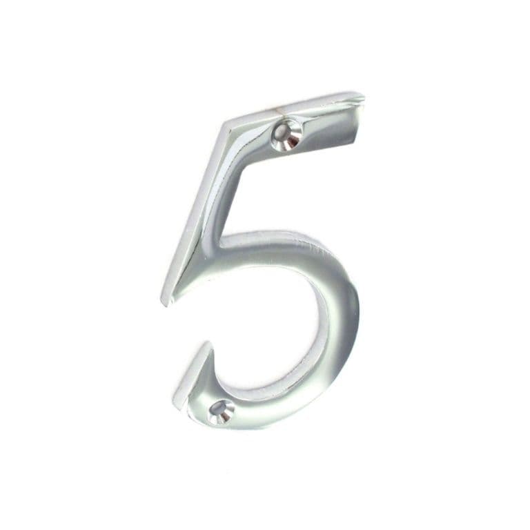 Securit Chrome Numeral 75mm - 5