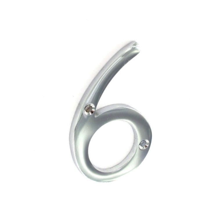 Securit Chrome Numeral 75mm - 6