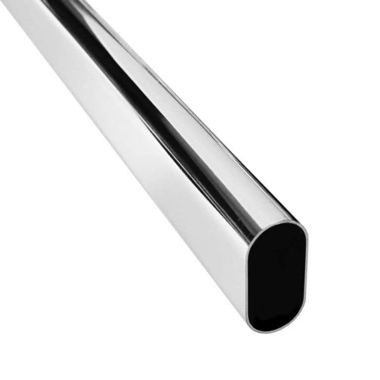 Securit Chrome Oval Tube 30mm - 6ft