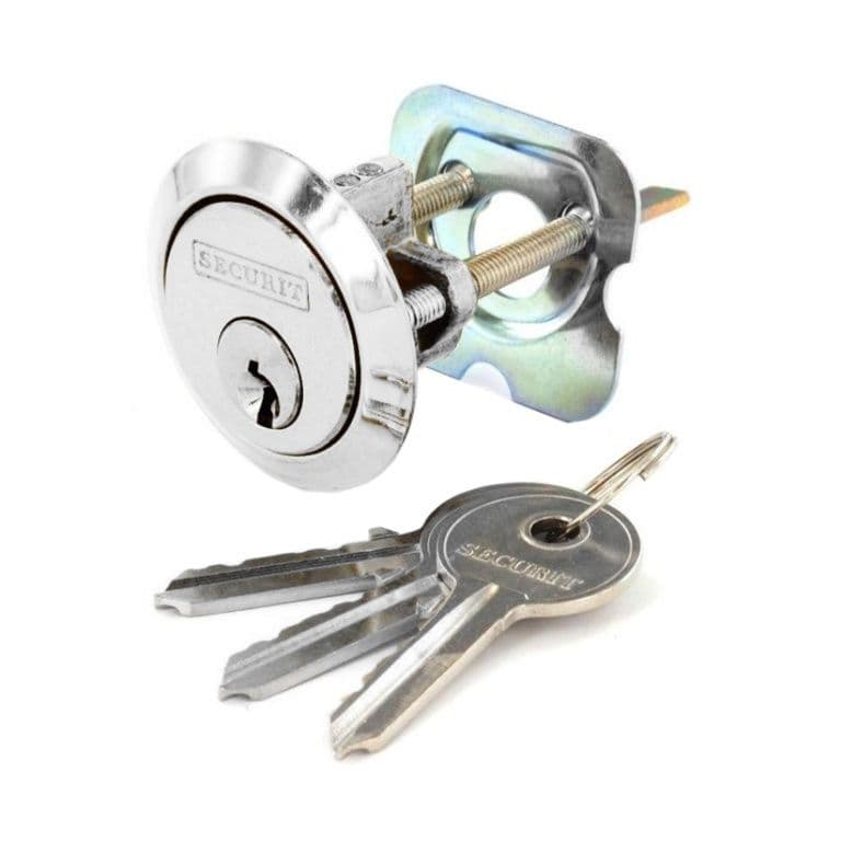 Securit Chrome Plated Spare Cylinder with 3 Keys - Universal