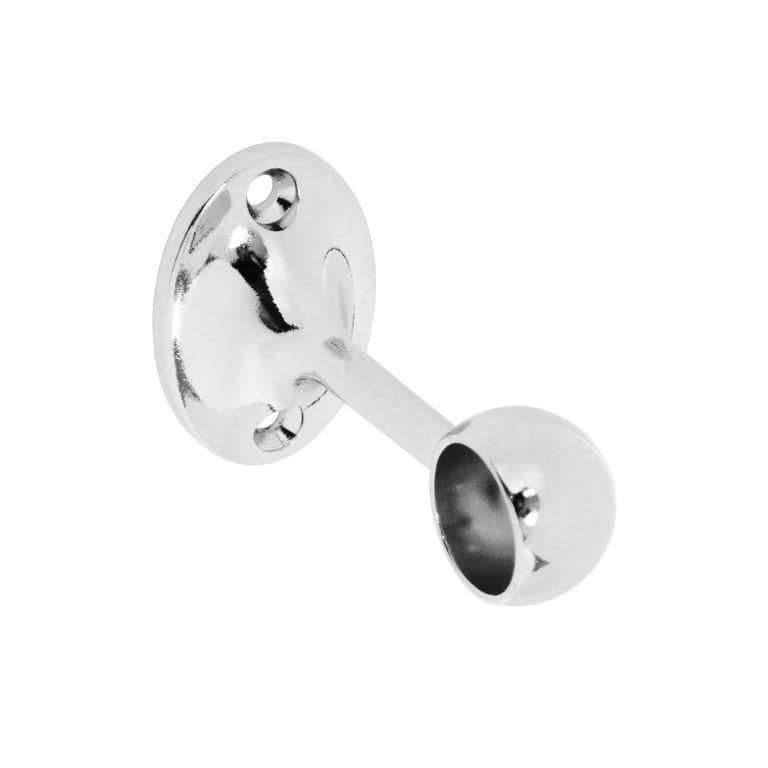 Securit Chrome Plated Towel Rail End Brackets - 19mm Pack 2