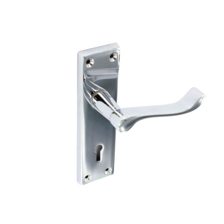 Securit Chrome Scroll Lock Handles (Pair) - 150mm