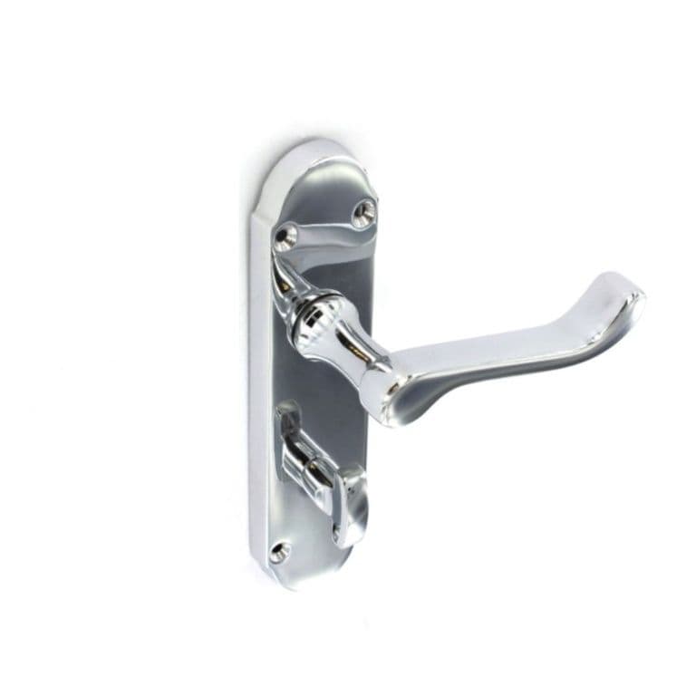 Securit Chrome Shaped Bath Handles (1 Pair) - 170mm