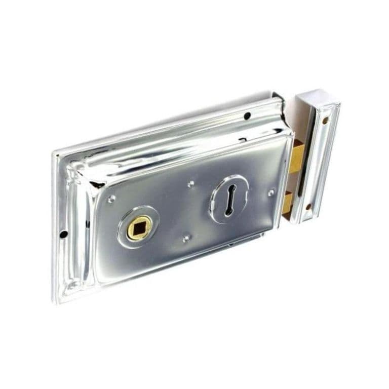 Securit Double Handed Rim Lock Chrome - 150mm - Pack of 5