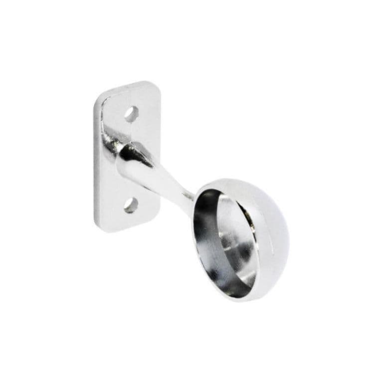 Securit End Bracket Chrome Plated Pack 2 - 25mm
