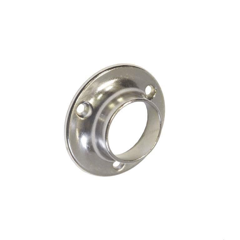 Securit End Socket Brushed Nickel - 25mm Pack 2