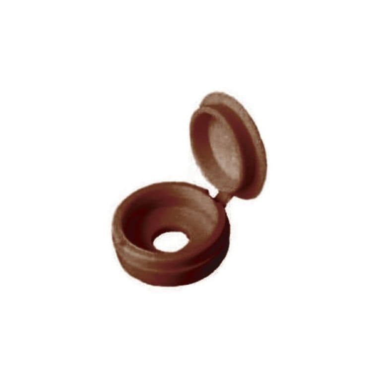 Securit Fold Over Screw Caps - Brown - Pack of 10