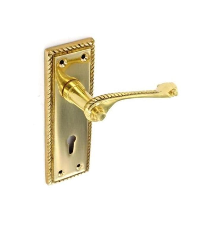 Securit Georgian Lock Handles (Pair) - 150mm