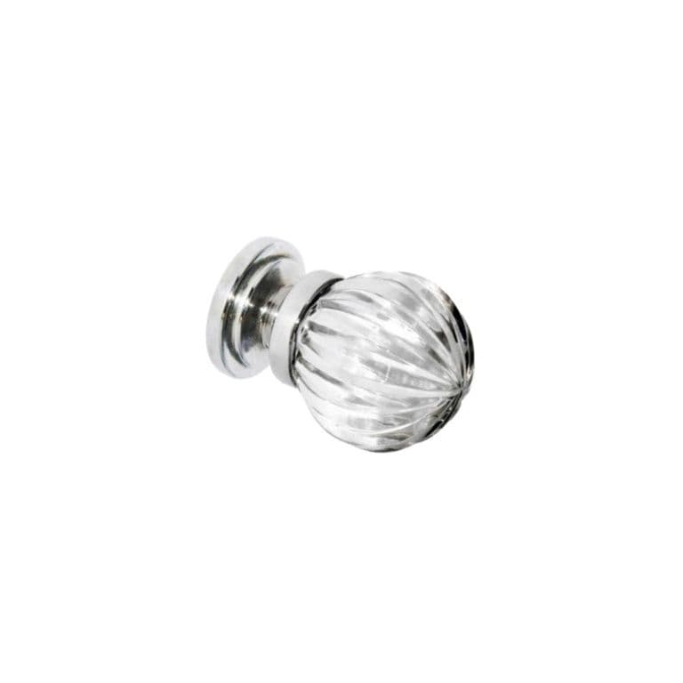 Securit Glass Pumpkin Cupboard Knobs CP - 32mm - Pack of 5