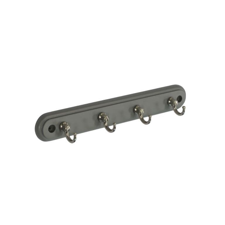 Securit Grey Hat & Coat Board - 4 Satin Hooks