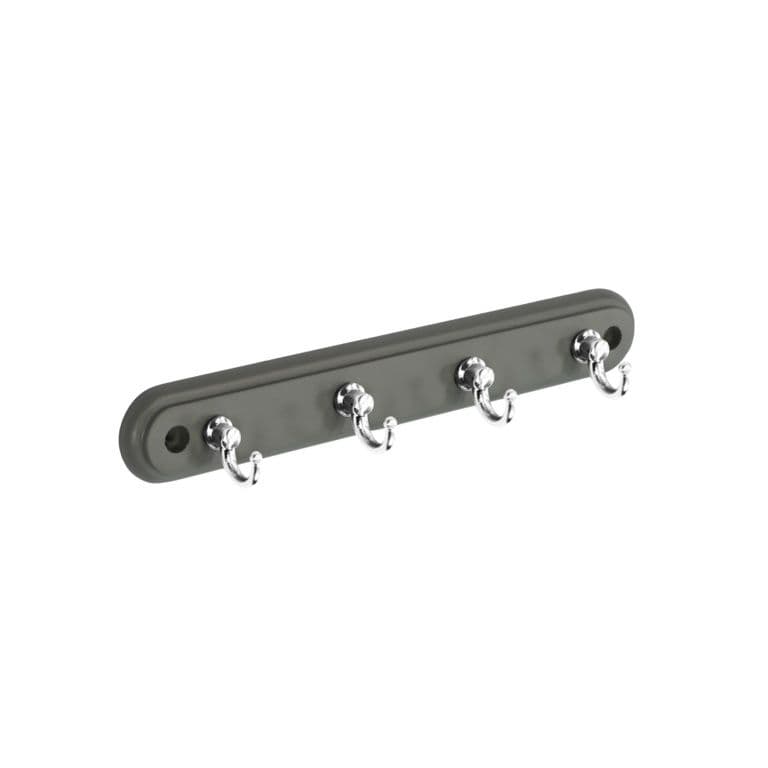 Securit Grey Key Hook - 4 Chrome Plated Hooks