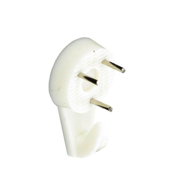 Securit Hard Wall Picture Hooks White (3) - 30mm