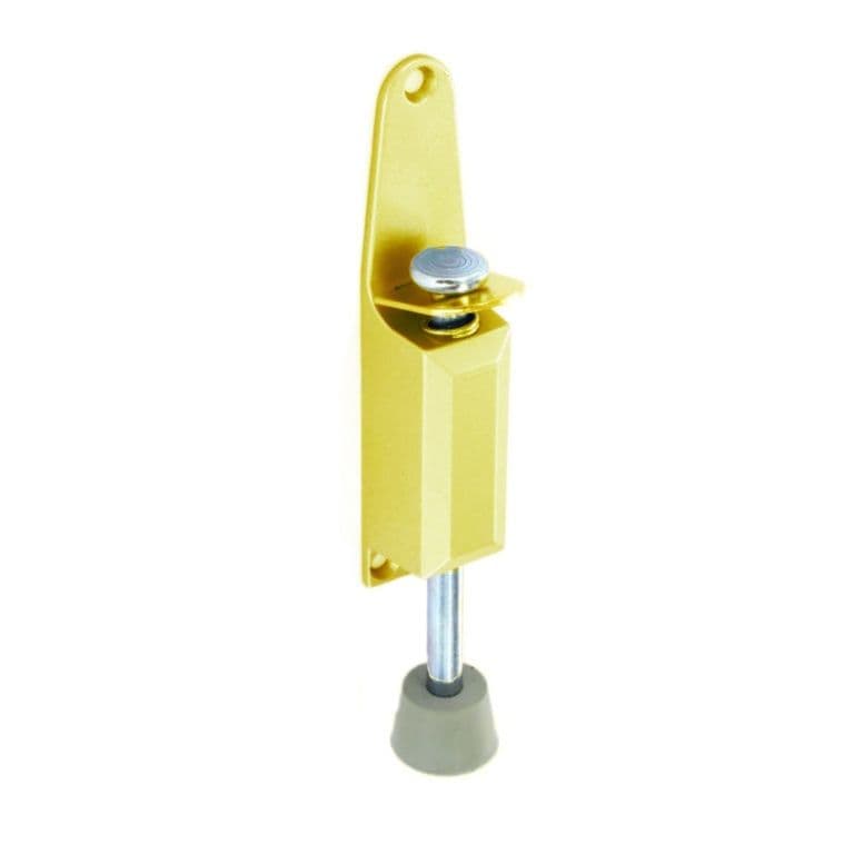 Securit Kick Down Door Stop Brassed - 125mm - Pack of 5