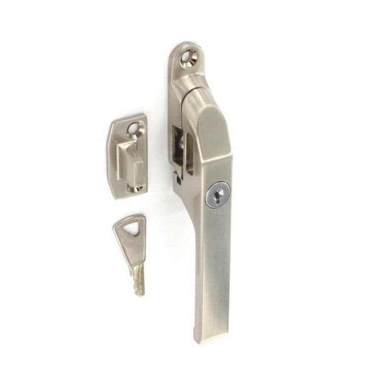 Securit Locking Casement Fastener Brushed Nickel - 125mm - Pack of 5