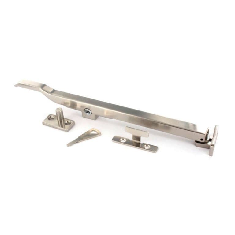 Securit Locking Casement Stay Brushed Nickel - 250mm - Pack of 5