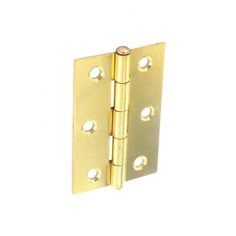 Securit Loose Pin Butt Hinges Brass Plated (Pair) - 75mm