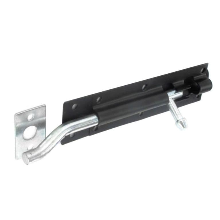 Securit Necked Tower Bolt Black - 150mm