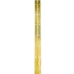 Securit Piano Hinge Brass Plated Priced Per Length - 6' x 1 1/4"