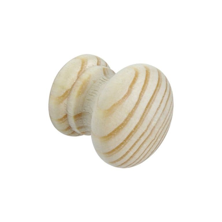 Securit Pine Knobs with Metal Inserts (2) - 40mm