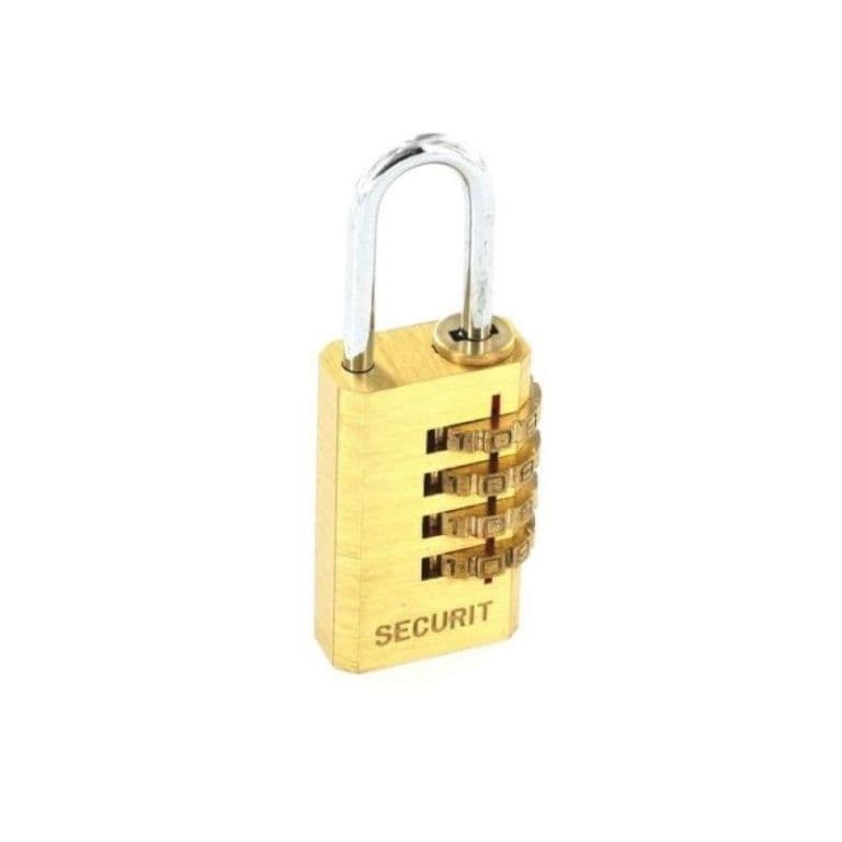 Securit Resettable Code Lock Brass - 20mm